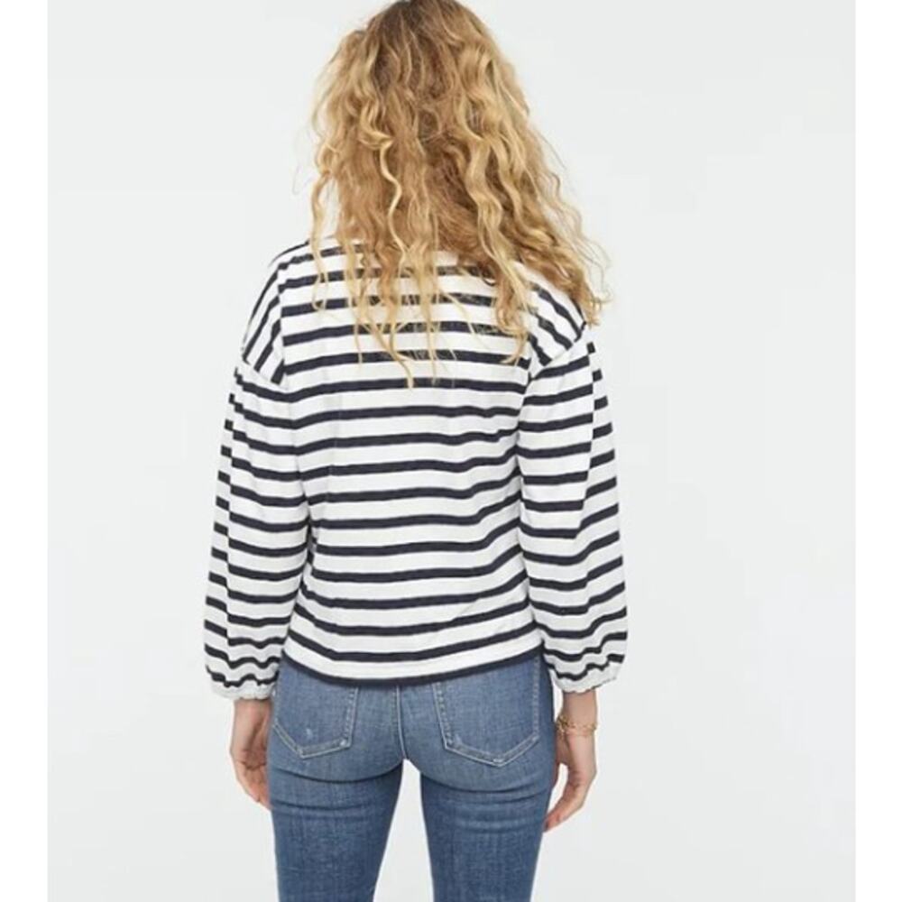J. Crew Mariner cloth puff-sleeve striped top AW129 // S - Picture 10 of 10